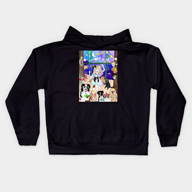 Healing Elves at Midnight Kids Hoodie by HappyPawtraits